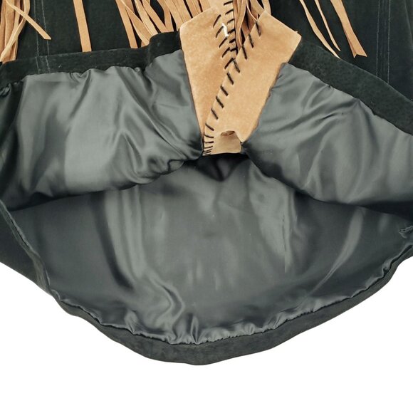 Bob Mackie Wearable Art Fringed Leather Jacket Western Size Medium Women NWOT - Picture 8 of 8